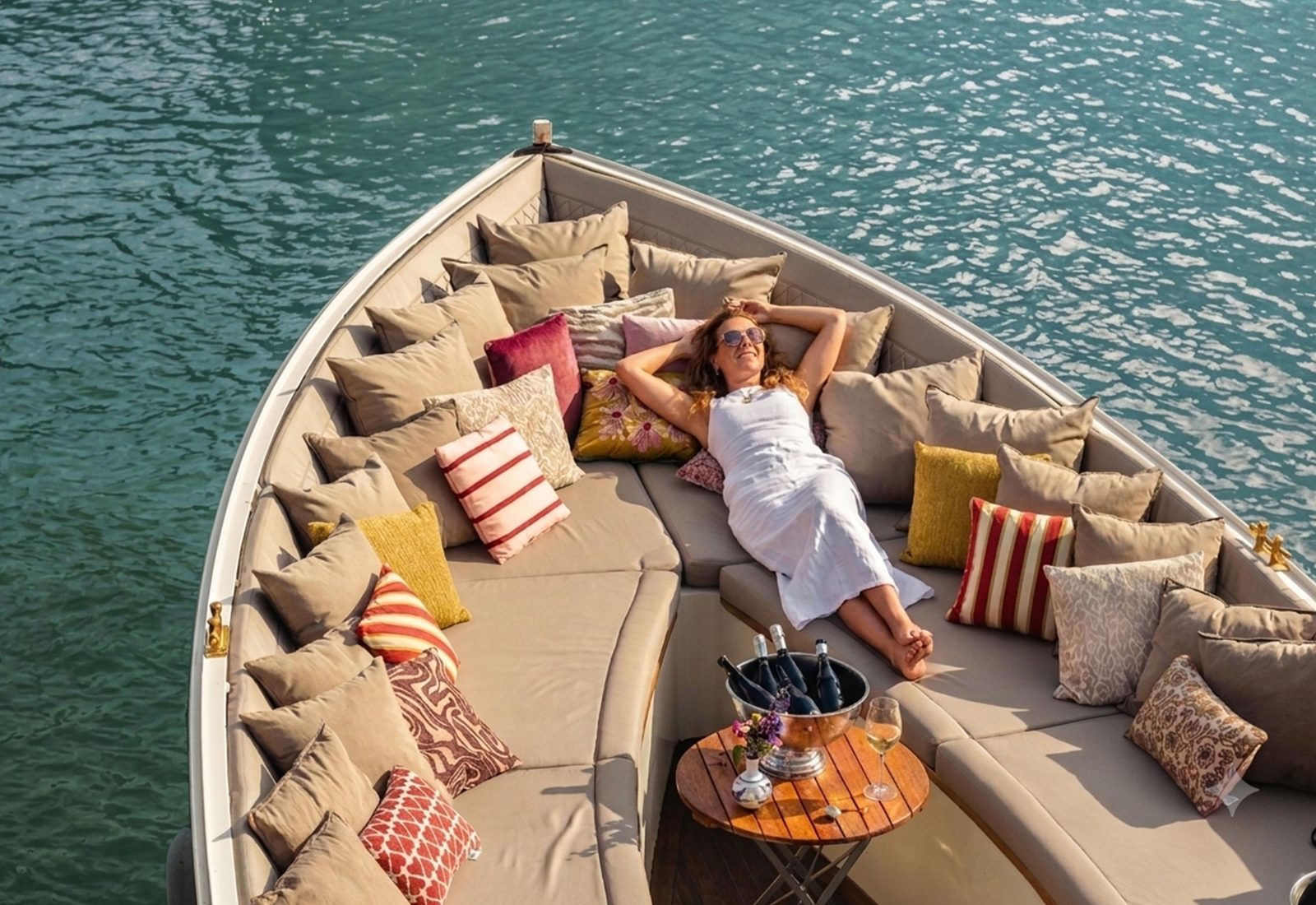 VIP-plek op luxe boot